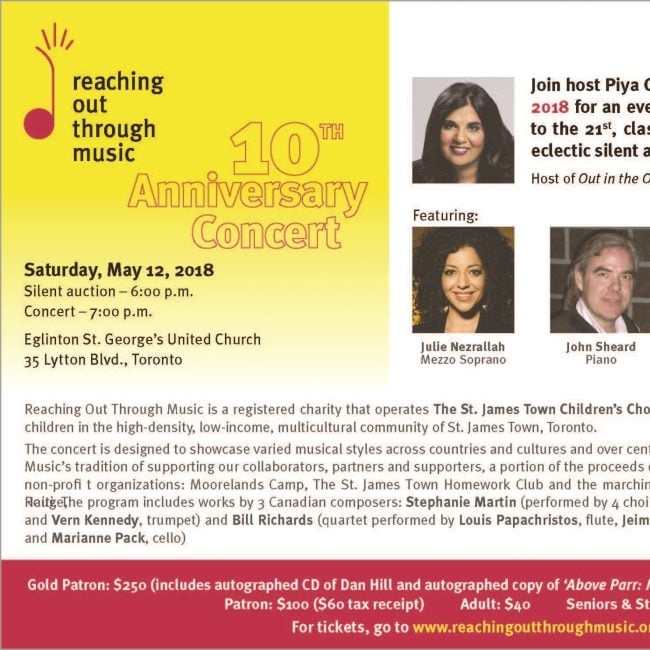 Reaching Out Through Music’s 10th Anniversary Concert