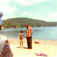 Moorelands Camp Director Doug Varey on the Beach, 1978 Moorelands Camp Director Doug Varey on the Beach, 1978