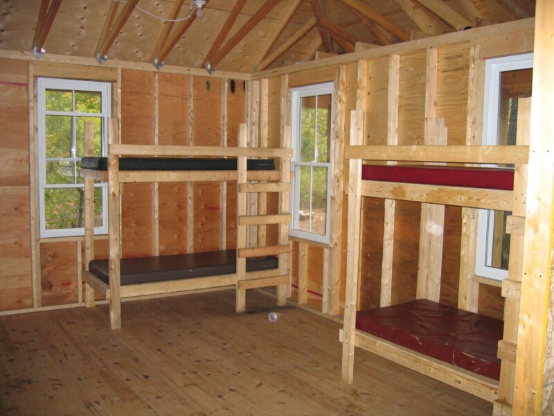 Each cabin can have up to 10 participant bunk style beds with 2 staff in it. Camp rentals
