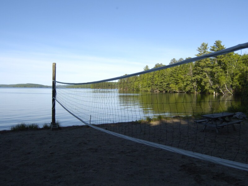 Volley ball on back beach camp rentals