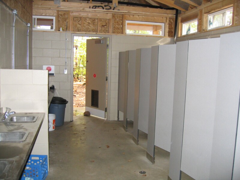 Each comes equipped with up to 8 toilet stalls, 8 shower stalls, and numerous sinks. camp rentals