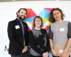 Amos, Christie and Sean, AGM 2019 Amos, Christie and Sean, AGM 2019