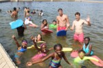 swimming lesson fun at camp 2019