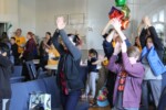 camper families take part in a cheer at festi-fall 2019
